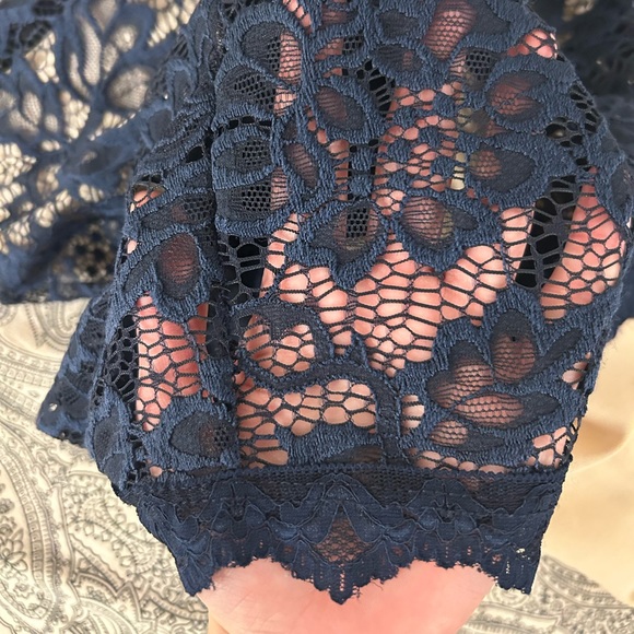 Navy Lace Midi Dress From Honey - Picture 7 of 7